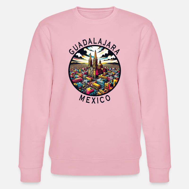 Guadalajara Mexiko Städte Design - Stanley/Stella Unisex Bio-Sweatshirt CHANGER  - Hellrosa
