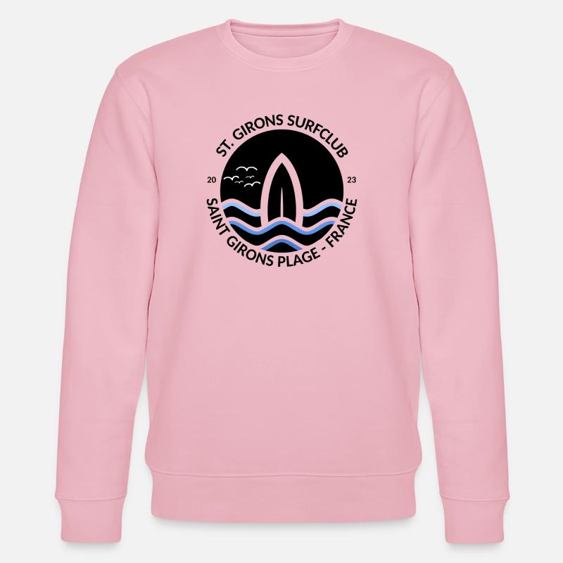Surfclub St.Girons Plage Surfwave - Stanley/Stella Unisex Bio-Sweatshirt CHANGER  - Hellrosa