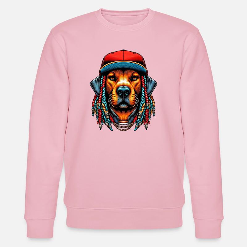 Hund - Stanley/Stella Unisex Bio-Sweatshirt CHANGER  - Hellrosa