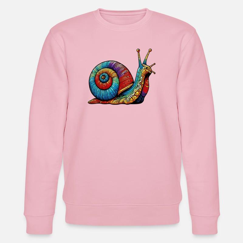 Schnecke - Stanley/Stella Unisex Bio-Sweatshirt CHANGER - Hellrosa