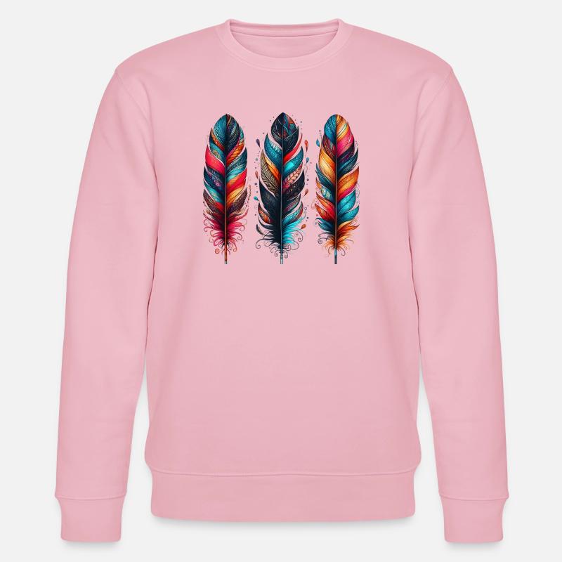 Feder - Stanley/Stella Unisex Bio-Sweatshirt CHANGER  - Hellrosa