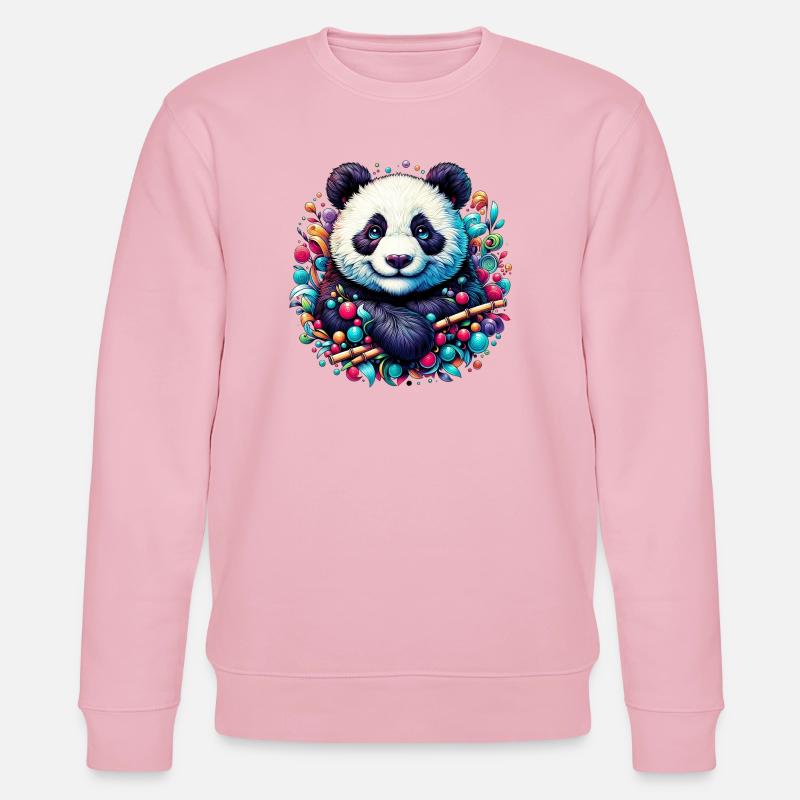 Panda - Stanley/Stella Unisex Bio-Sweatshirt CHANGER  - Hellrosa