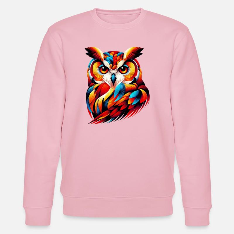 Eule - Stanley/Stella Unisex Bio-Sweatshirt CHANGER  - Hellrosa