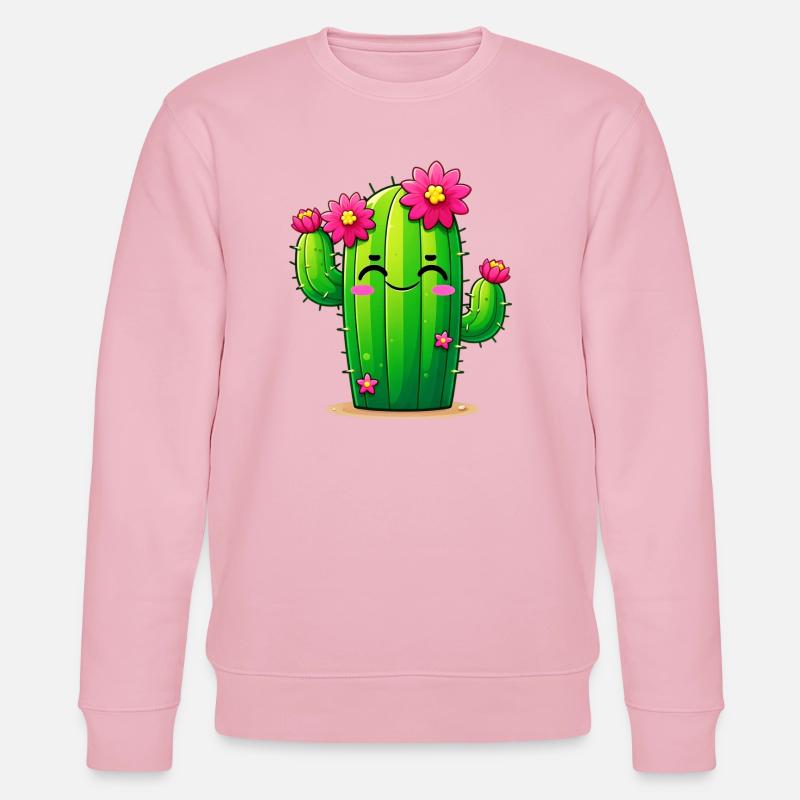 Kaktus - Stanley/Stella Unisex Bio-Sweatshirt CHANGER  - Hellrosa
