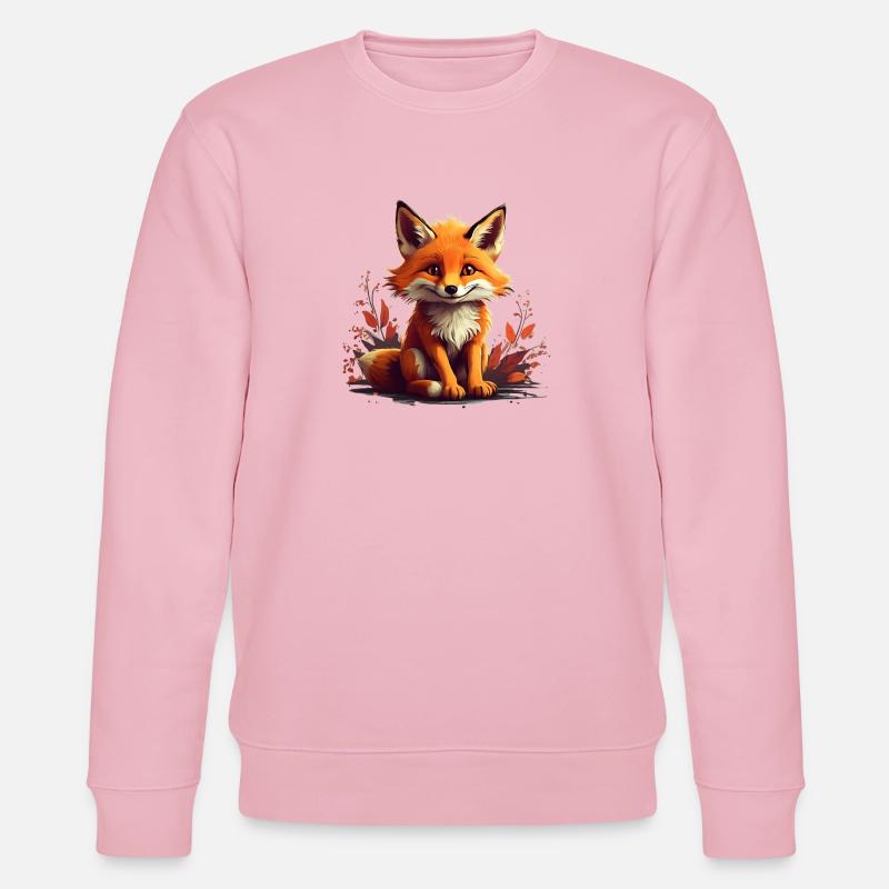Mischievous Fox - Stanley/Stella CHANGER Unisex Organic Sweatshirt - cotton pink