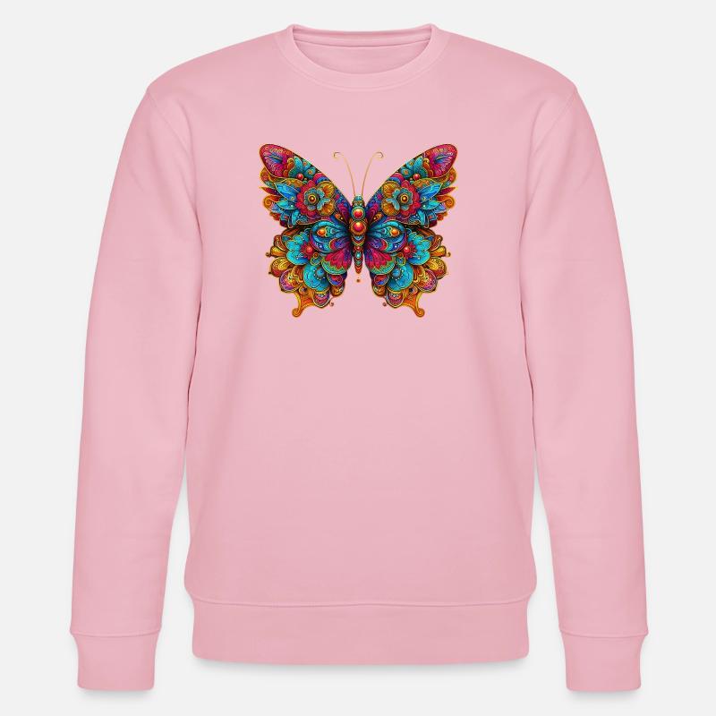 Papillon - Sweat bio CHANGER Stanley/Stella Unisexe - rose pâle