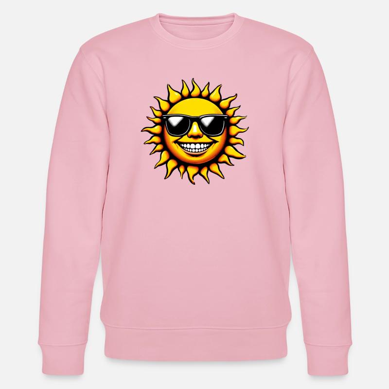 Sonne mit Sonnenbrille - Stanley/Stella Unisex Bio-Sweatshirt CHANGER - Hellrosa