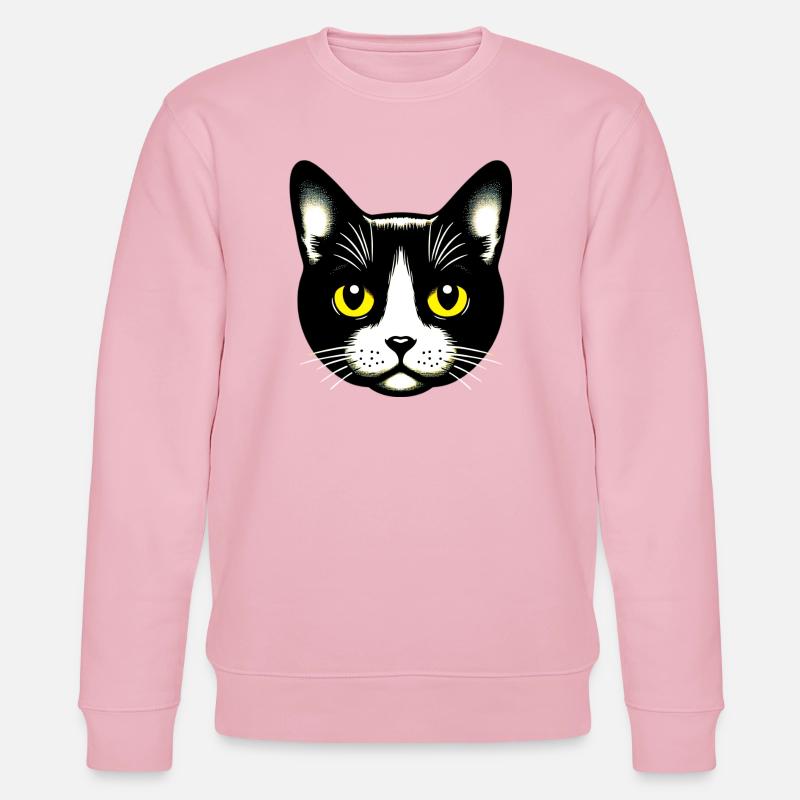 Katze - Stanley/Stella Unisex Bio-Sweatshirt CHANGER  - Hellrosa