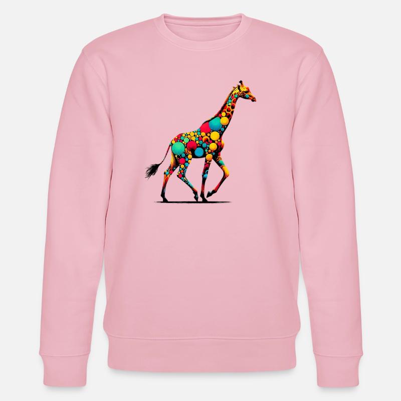 Giraffe - Stanley/Stella Unisex Bio-Sweatshirt CHANGER  - Hellrosa