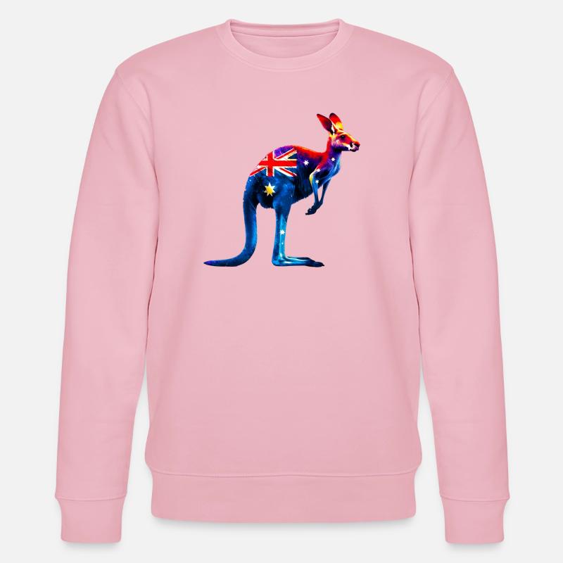 Känguru - Stanley/Stella Unisex Bio-Sweatshirt CHANGER  - Hellrosa