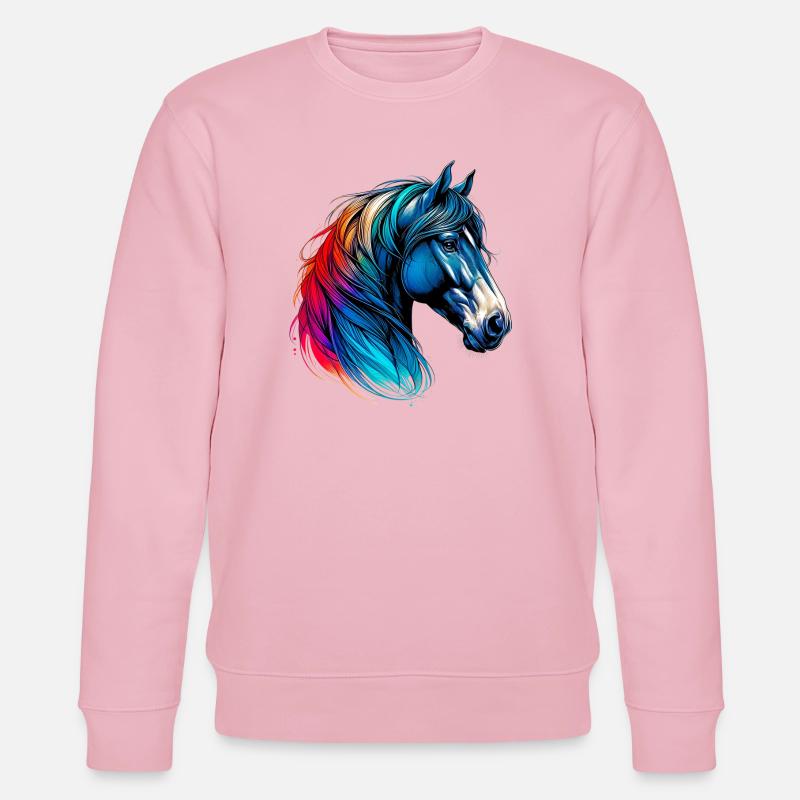 Pferd - Stanley/Stella Unisex Bio-Sweatshirt CHANGER  - Hellrosa