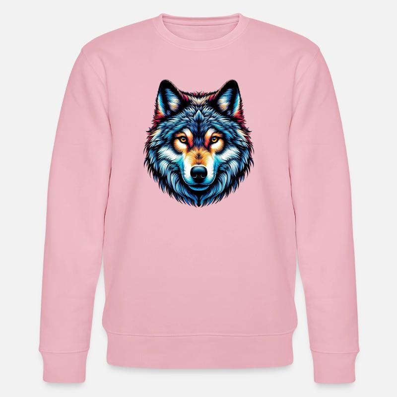 Wolf - Stanley/Stella CHANGER Unisex Organic Sweatshirt - cotton pink