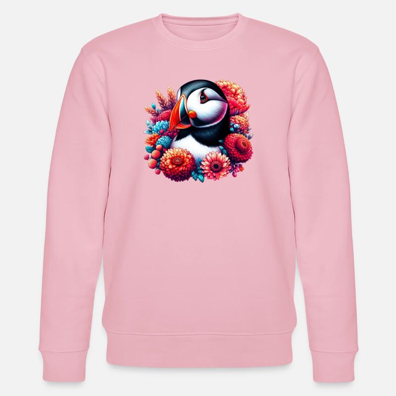 Papageitaucher - Stanley/Stella Unisex Bio-Sweatshirt CHANGER  - Hellrosa