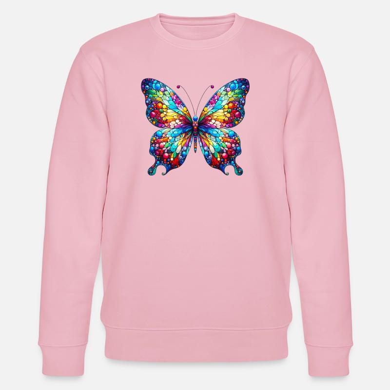 Papillon - Sweat bio CHANGER Stanley/Stella Unisexe - rose pâle