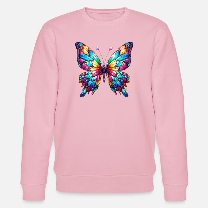 Papillon - Sweat bio CHANGER Stanley/Stella Unisexe - rose pâle