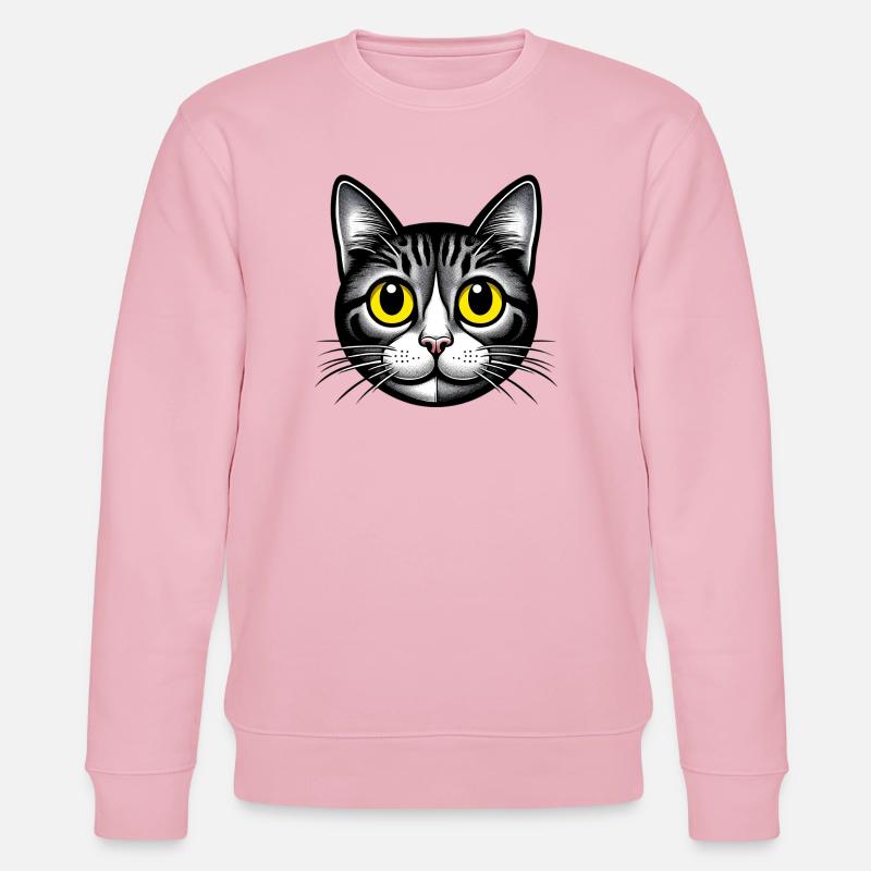 Katze - Stanley/Stella Unisex Bio-Sweatshirt CHANGER  - Hellrosa