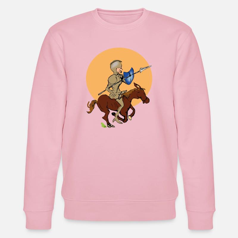 Ritter auf Pferd - Stanley/Stella Unisex Bio-Sweatshirt CHANGER  - Hellrosa