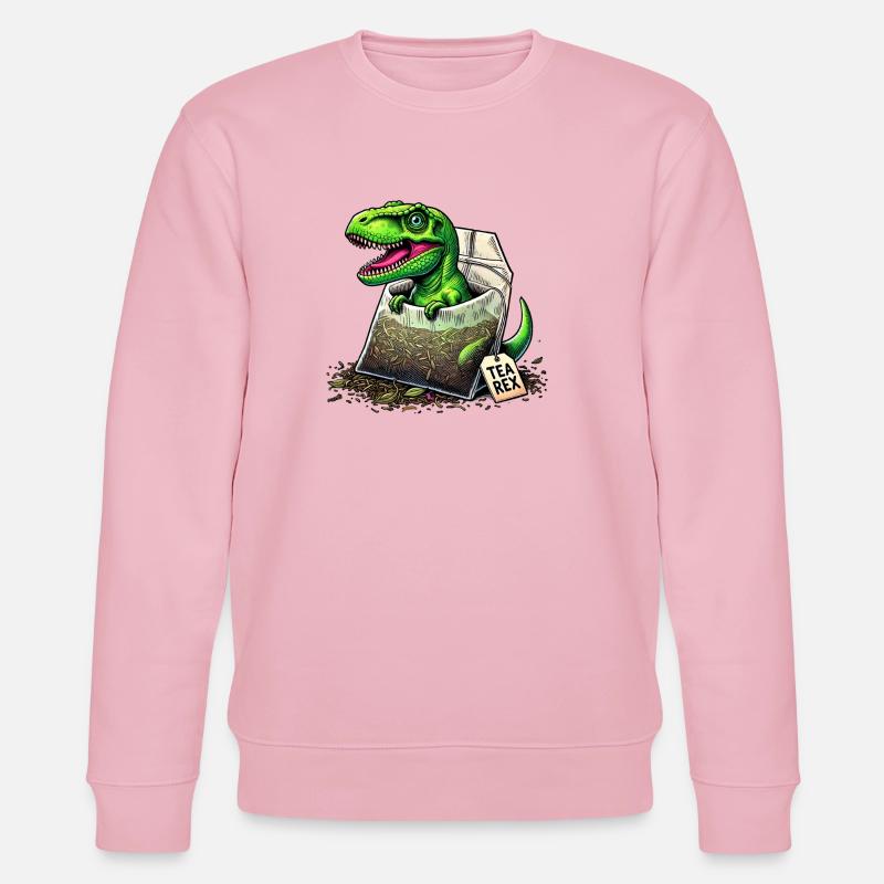 Tea Rex T-Rex Dinosaurier - Stanley/Stella Unisex Bio-Sweatshirt CHANGER  - Hellrosa