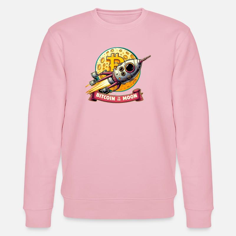 Bitcoin to the Moon - Stanley/Stella Unisex Bio-Sweatshirt CHANGER - Hellrosa