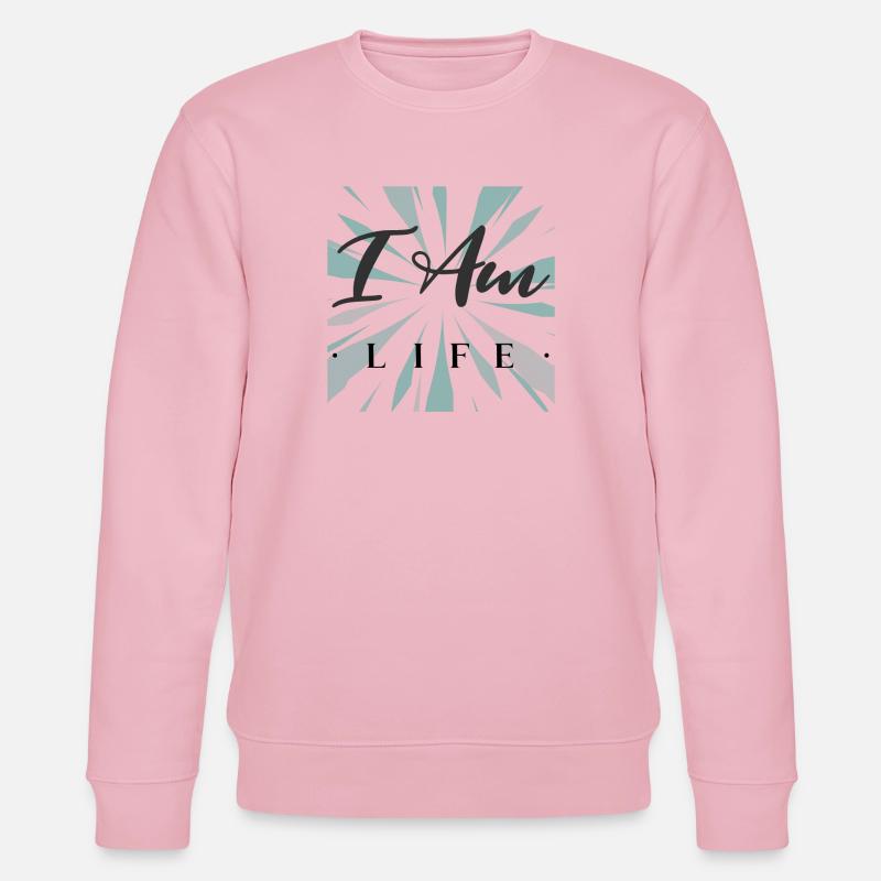Ich bin das Leben - Stanley/Stella Unisex Bio-Sweatshirt CHANGER  - Hellrosa