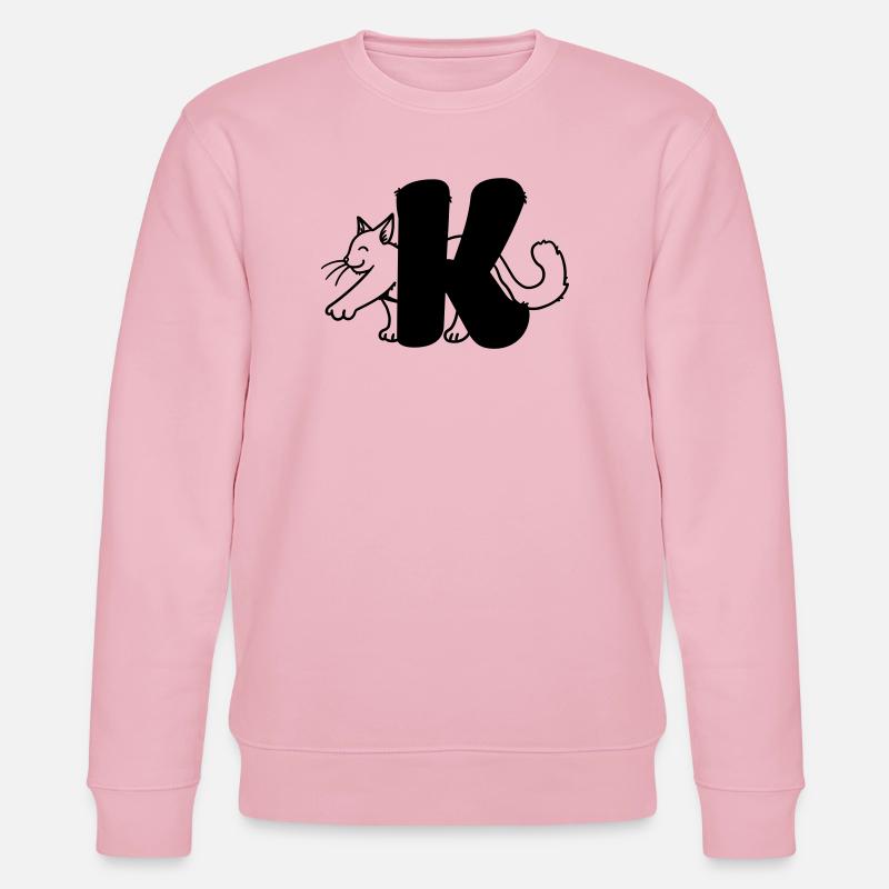Lettre K chat - Sweat bio CHANGER Stanley/Stella Unisexe - rose pâle