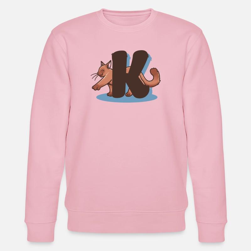 Lettre K chat - Sweat bio CHANGER Stanley/Stella Unisexe - rose pâle