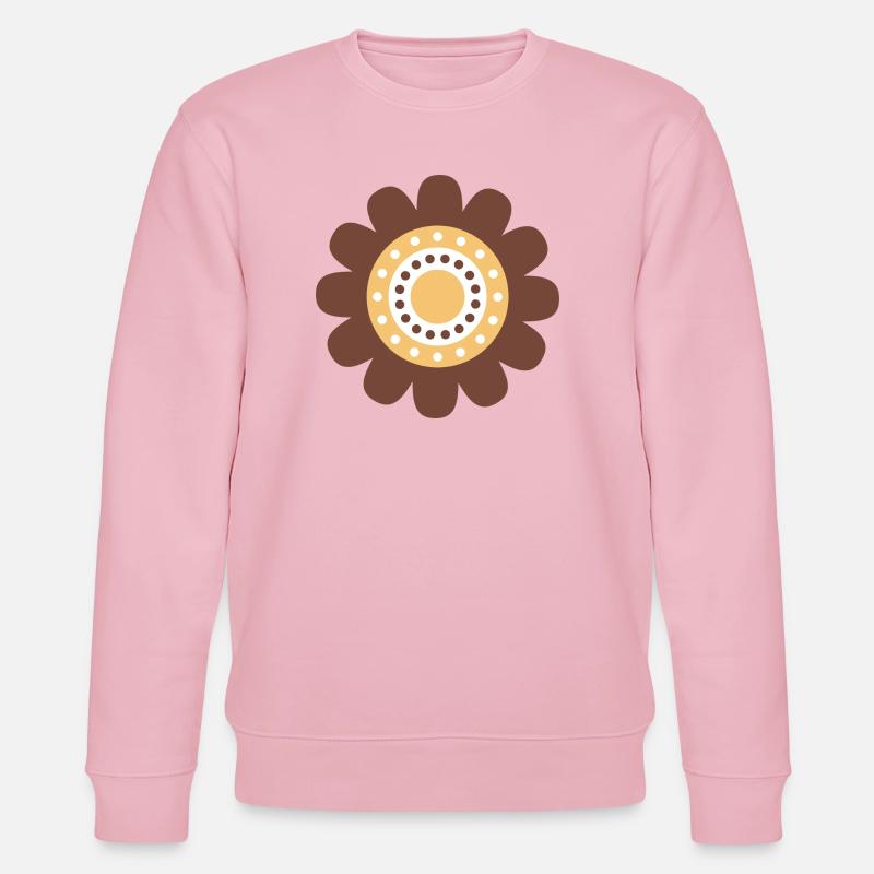 Süße braune Gänseblümchenblume - Stanley/Stella Unisex Bio-Sweatshirt CHANGER  - Hellrosa