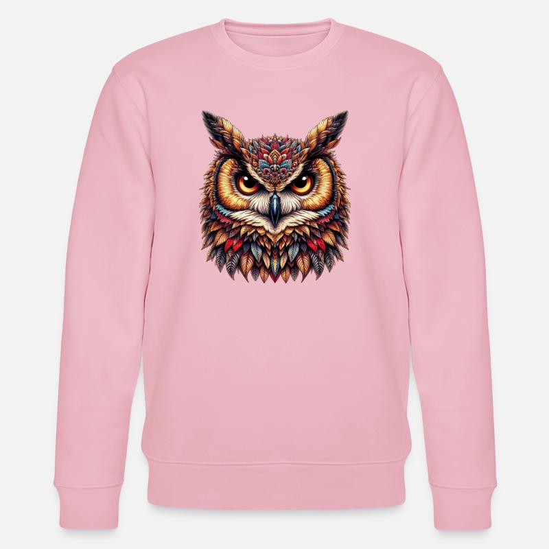 Eule - Stanley/Stella Unisex Bio-Sweatshirt CHANGER  - Hellrosa
