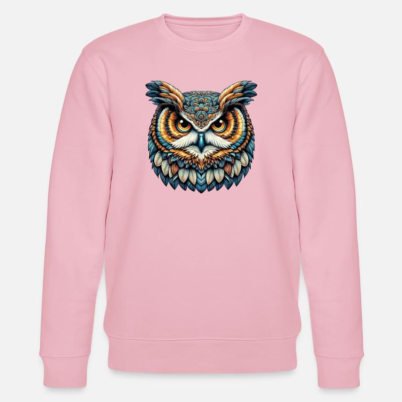 Eule - Stanley/Stella Unisex Bio-Sweatshirt CHANGER  - Hellrosa