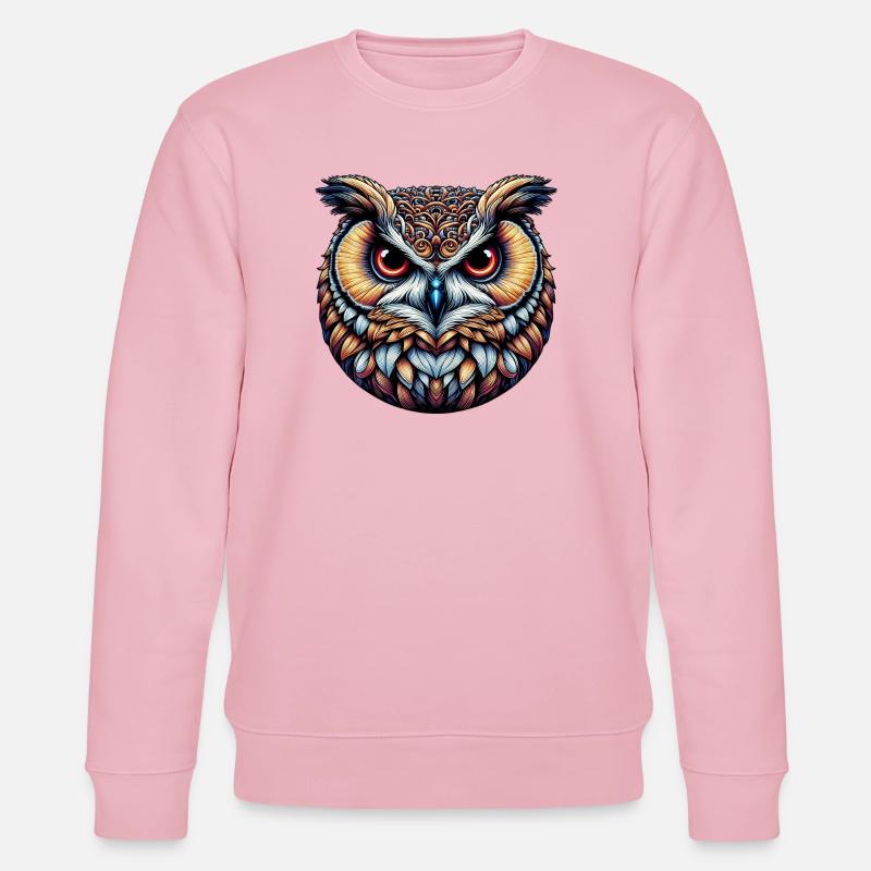 Eule - Stanley/Stella Unisex Bio-Sweatshirt CHANGER  - Hellrosa