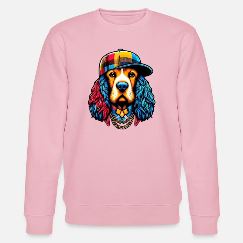 Hund - Stanley/Stella Unisex Bio-Sweatshirt CHANGER  - Hellrosa