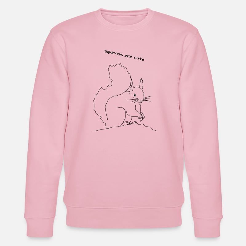 Écureuil mignon, lineart - Sweat bio CHANGER Stanley/Stella Unisexe - rose pâle