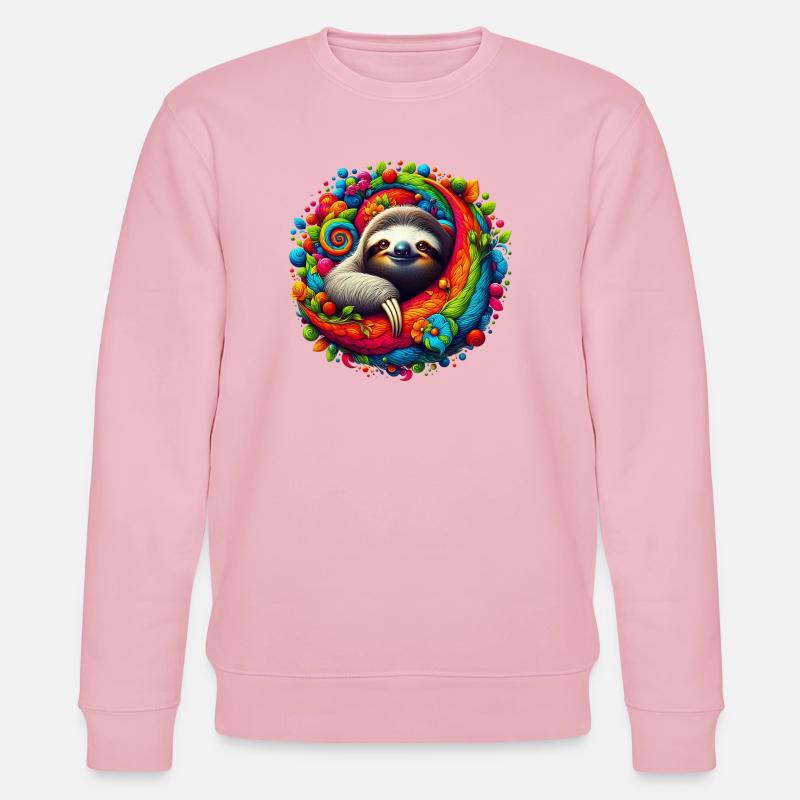 Faultier - Stanley/Stella Unisex Bio-Sweatshirt CHANGER  - Hellrosa