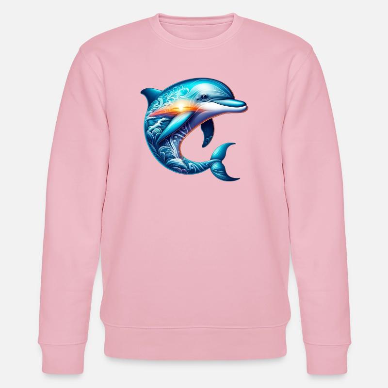 Delfin - Stanley/Stella Unisex Bio-Sweatshirt CHANGER - Hellrosa