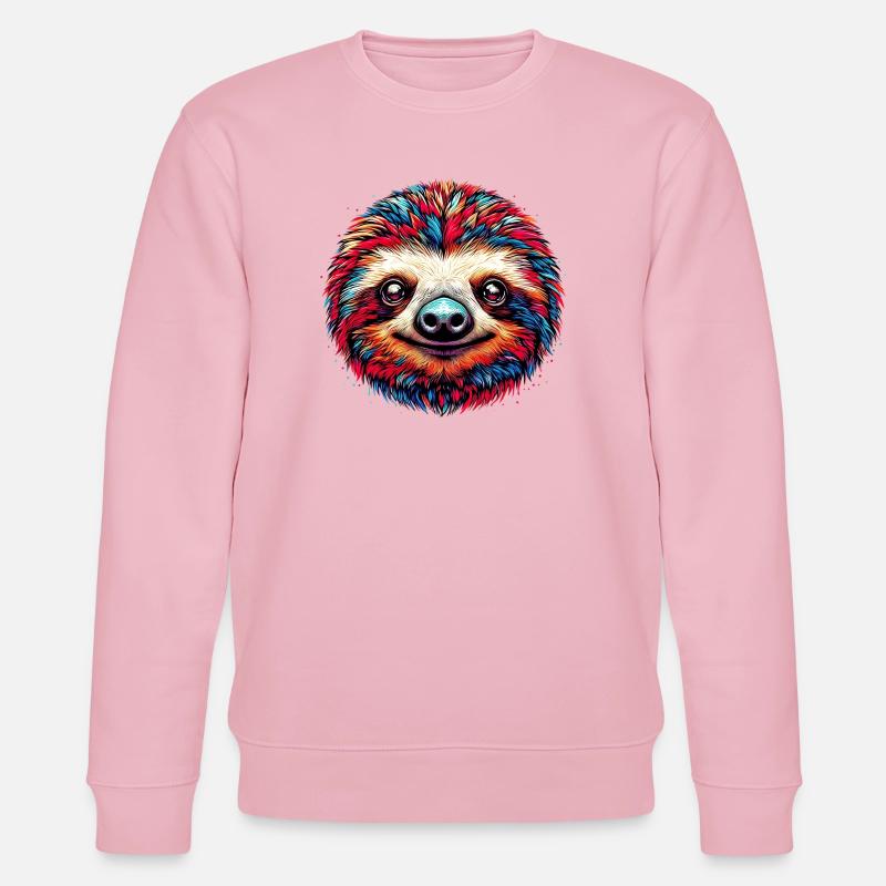 Faultier - Stanley/Stella Unisex Bio-Sweatshirt CHANGER  - Hellrosa