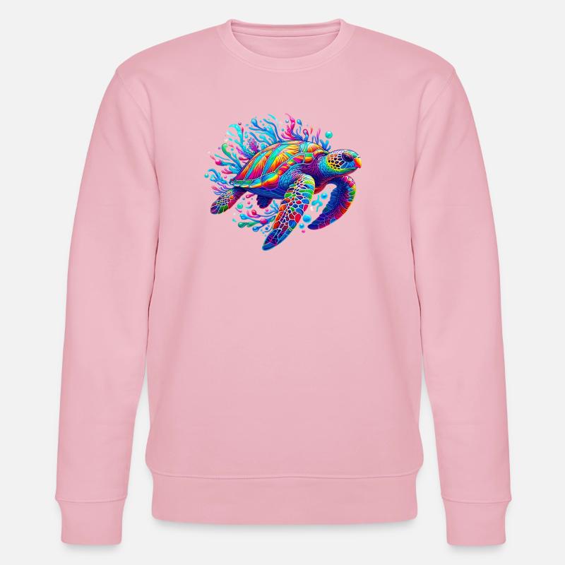 Schildkröte - Stanley/Stella Unisex Bio-Sweatshirt CHANGER - Hellrosa