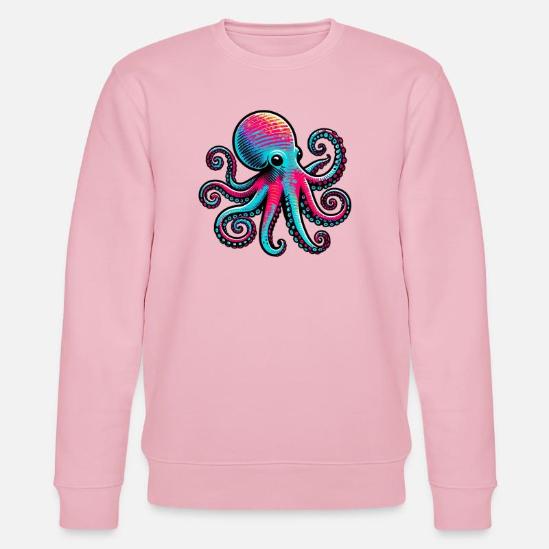 Octopus - Stanley/Stella CHANGER Unisex Organic Sweatshirt - cotton pink