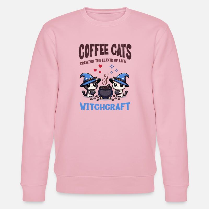 Café Chats Infuser Potion Kawaii Halloween - Sweat bio CHANGER Stanley/Stella Unisexe - rose pâle
