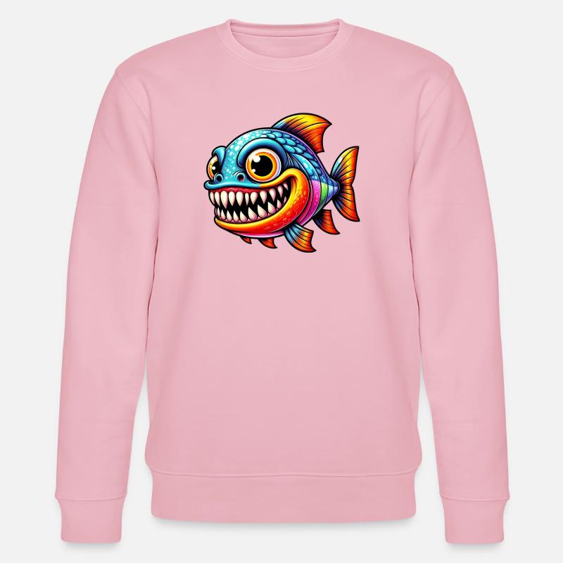 Piranha - Stanley/Stella Unisex Bio-Sweatshirt CHANGER  - Hellrosa
