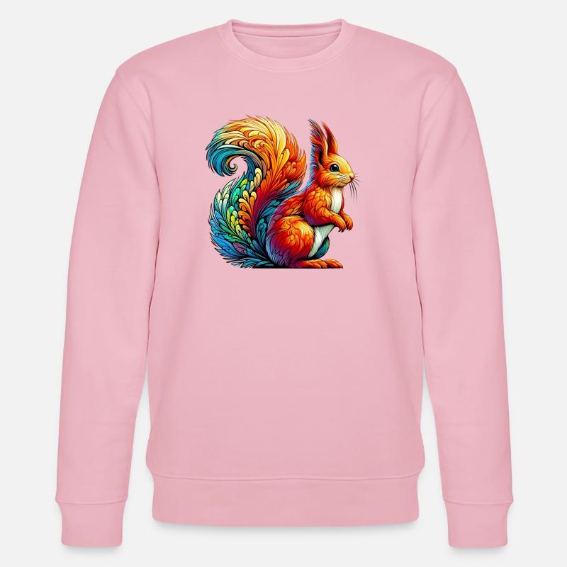 Eichhörnchen - Stanley/Stella Unisex Bio-Sweatshirt CHANGER  - Hellrosa