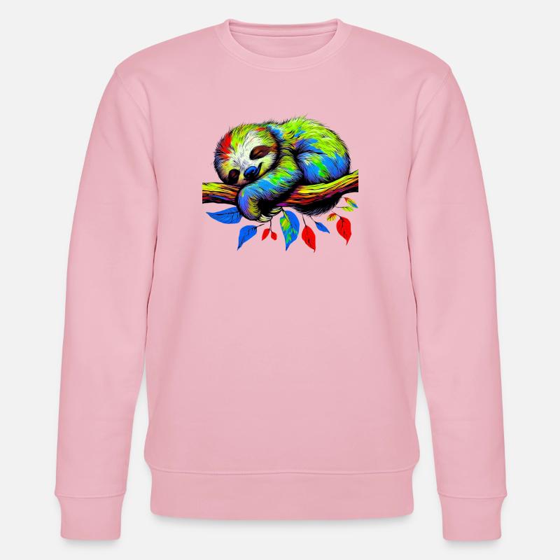 Faultier - Stanley/Stella Unisex Bio-Sweatshirt CHANGER  - Hellrosa