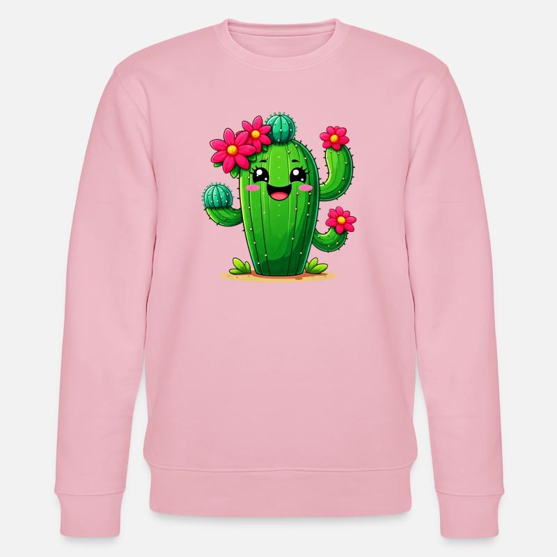 Kaktus - Stanley/Stella Unisex Bio-Sweatshirt CHANGER  - Hellrosa
