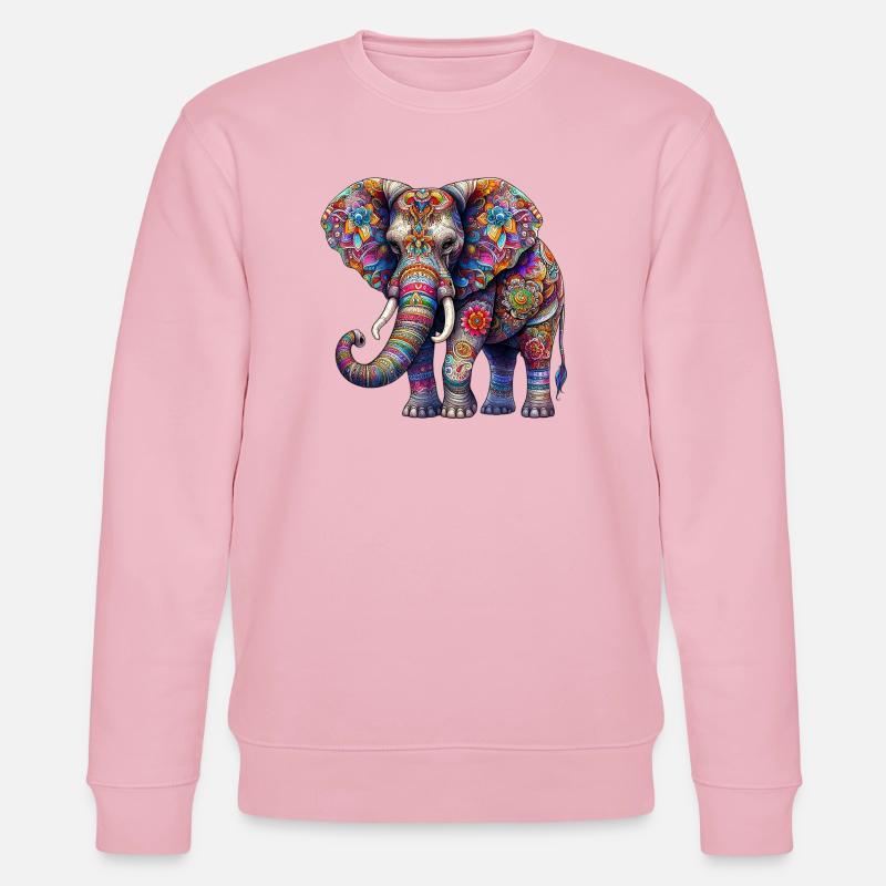 Elefant - Stanley/Stella Unisex Bio-Sweatshirt CHANGER  - Hellrosa