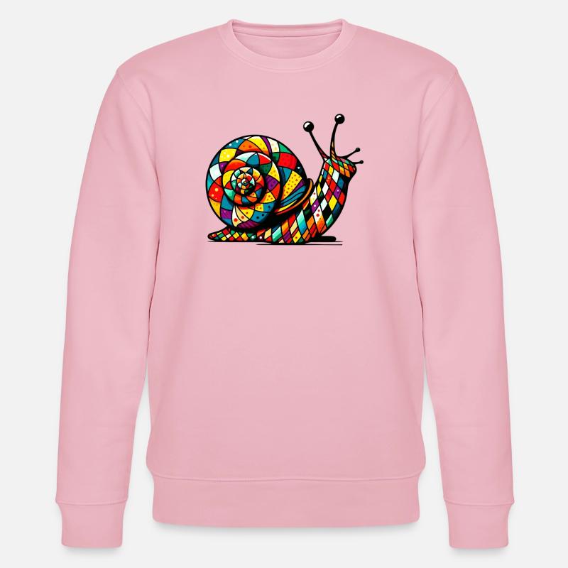 Harlekin Schnecke - Stanley/Stella Unisex Bio-Sweatshirt CHANGER  - Hellrosa