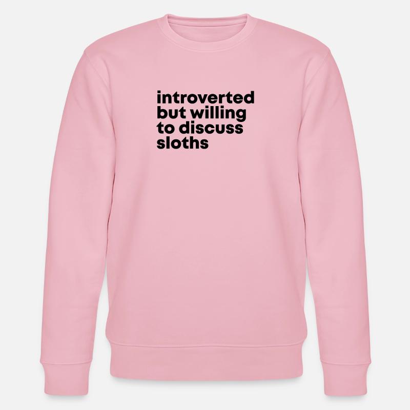 Faultier - Stanley/Stella Unisex Bio-Sweatshirt CHANGER  - Hellrosa