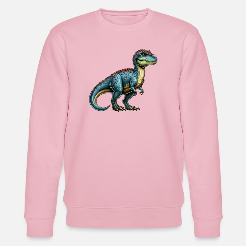 Dinosaurier - Stanley/Stella Unisex Bio-Sweatshirt CHANGER  - Hellrosa
