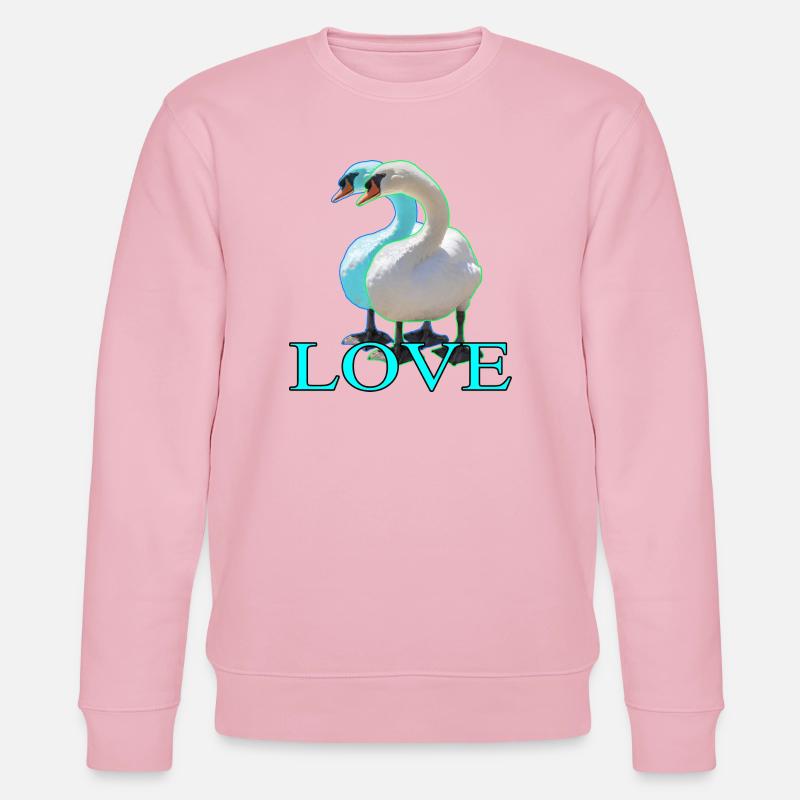 Des cygnes élégants au design épuré - Sweat bio CHANGER Stanley/Stella Unisexe - rose pâle