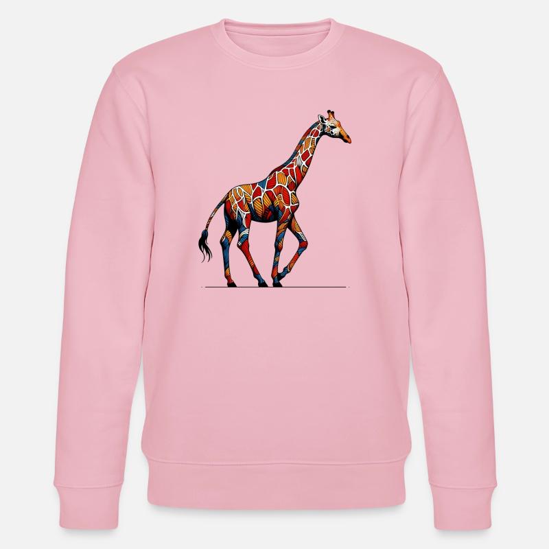 Giraffe - Stanley/Stella Unisex Bio-Sweatshirt CHANGER  - Hellrosa