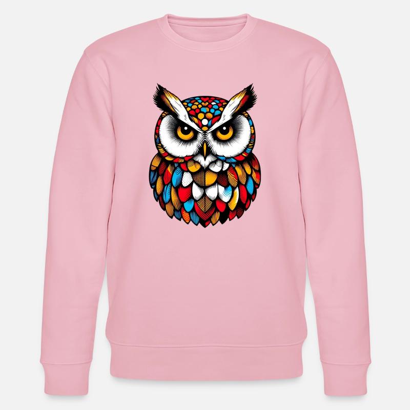 Eule - Stanley/Stella Unisex Bio-Sweatshirt CHANGER  - Hellrosa
