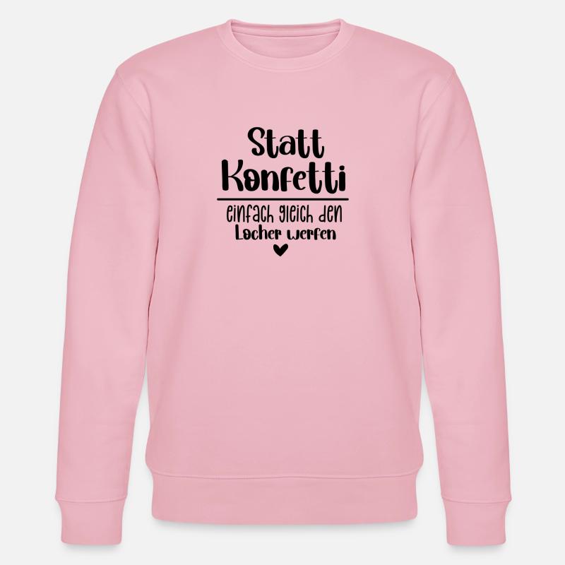 Locher Konfetti Werfen - Stanley/Stella Unisex Bio-Sweatshirt CHANGER  - Hellrosa